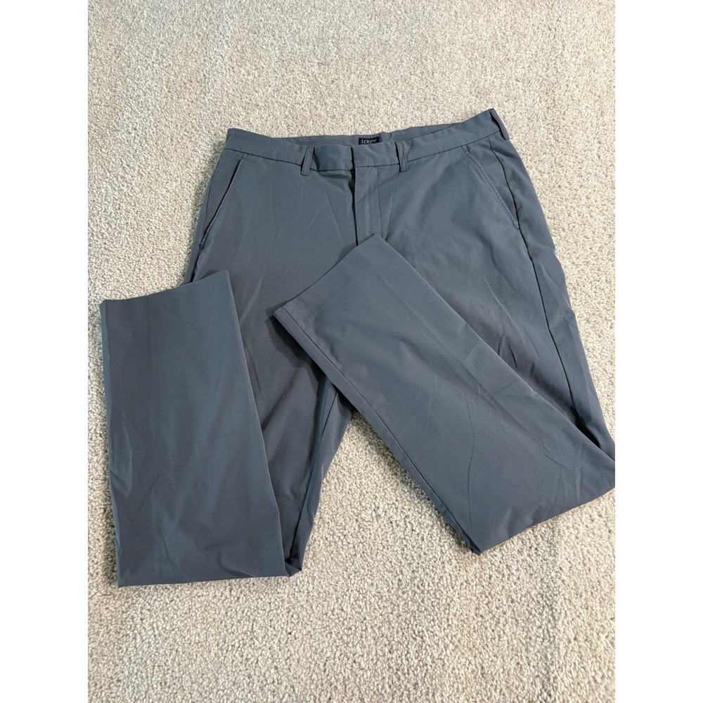 Men's J Crew Tapered Thompson Flex Gray Pants Size 33x32